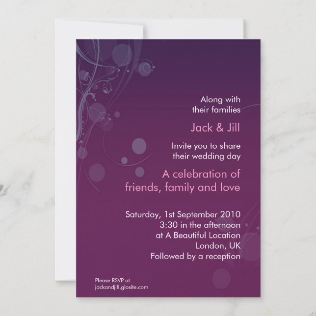 Invitation Cercle et Tourbillon (violet) (Devant)