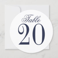 Cercle Mariage bleu marine Numéro de tableau