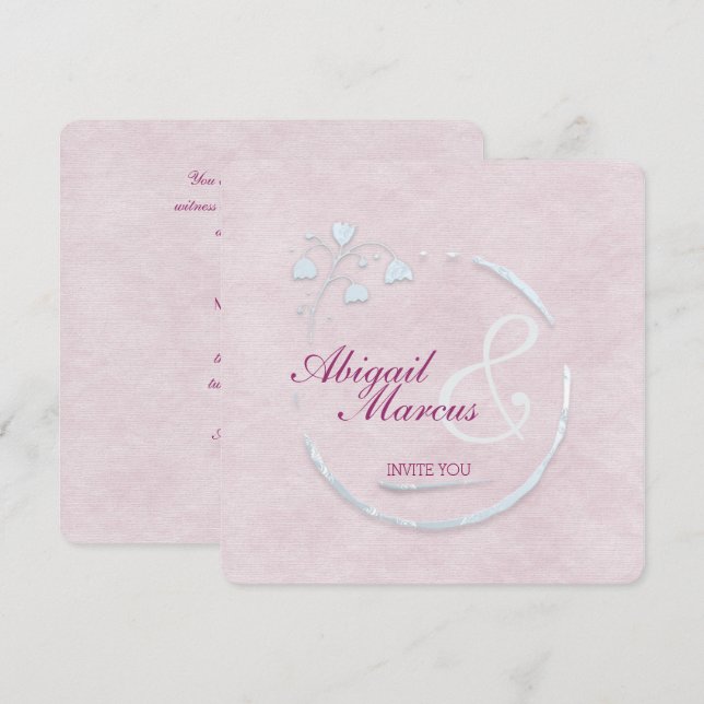 Invitation Cercle mariage de l'amour (Devant / Derrière)