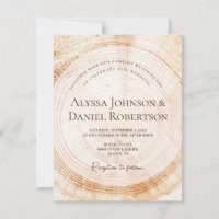 Cercles d'écorce d'arbre en bois Unique Mariage ru