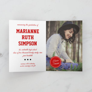 Invitation Cercles rouges - Diplôme photo