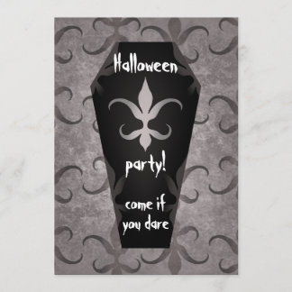 Invitation Cercueil gothique fête d'Halloween