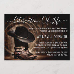 Invitation Cérémonie commémorative d'enterrement de casquette