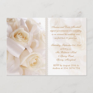 Invitation Cérémonie crème blanche de renouvellement de