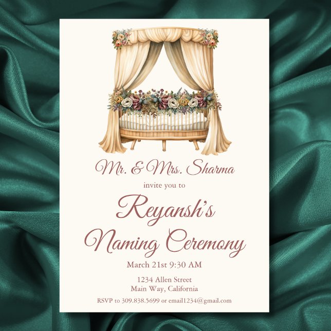 Invitation Cérémonie d'attribution de nom à la petite fille o (Créateur téléchargé)