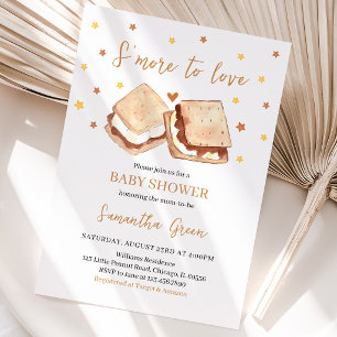 Invitation Cérémonie de Baby Shower S'more à aimer