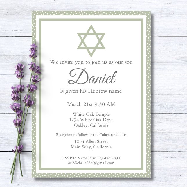 Invitation Cérémonie de Brit Milah pour la naissance de bébé  (Créateur téléchargé)