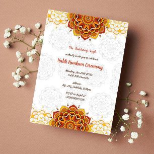 Invitation Cérémonie de Haldi Kumkum