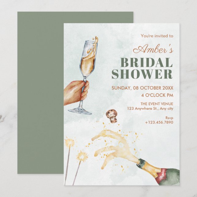 Invitation Cérémonie de mariage à la mariée (Devant / Derrière)