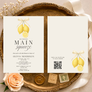 Invitation Cérémonie de mariage Main Squeeze avec code QR