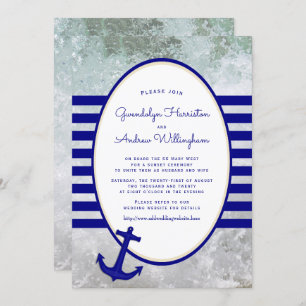 Invitation Cérémonie de Mariage Nautical Cruise Ship Invitati