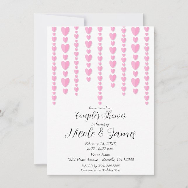 Invitation Cérémonie de mariage pour couples à la Saint-Valen (Devant)