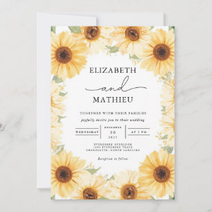 Invitation Cérémonie de mariage sous l'arche de la Pétale d'O