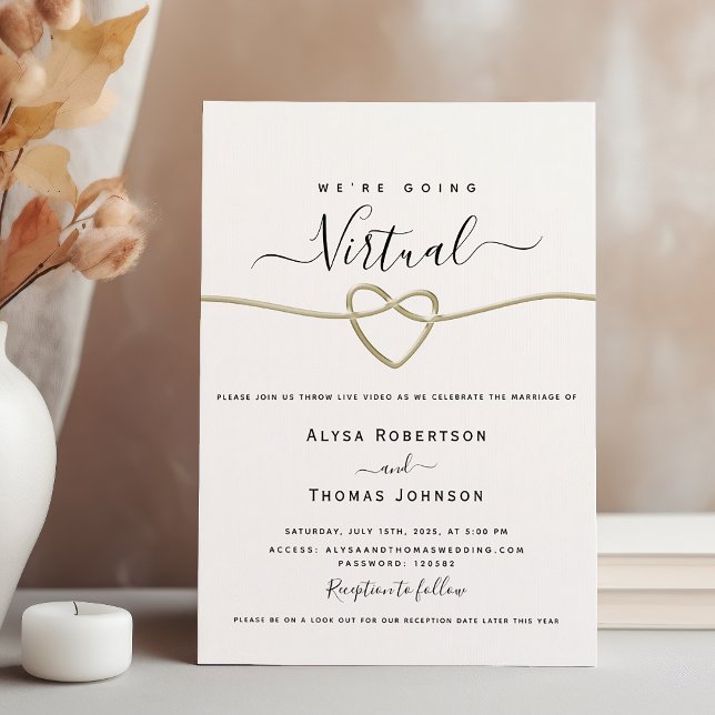 Invitation Cérémonie de mariage virtuel (Créateur téléchargé)