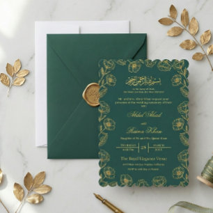 Invitation Cérémonie de Nikkah de mariage musulman islamique