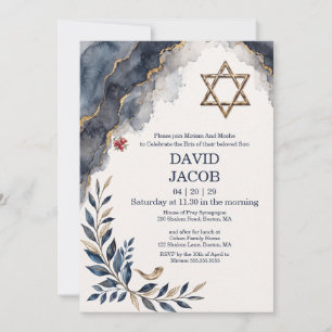 Invitation Cérémonie de nomination de bébé garçon Brit Milah