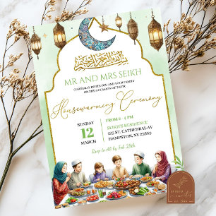 Invitation Cérémonie de réchauffement du foyer musulman Dîner