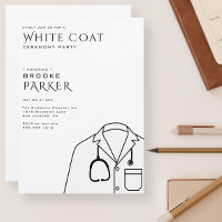 Cérémonie de remise de manteau blanc moderne