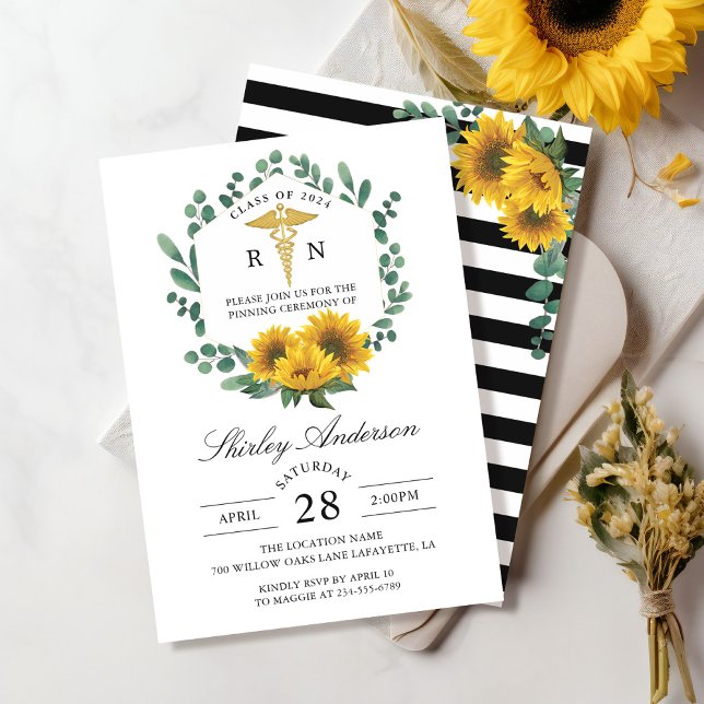 Invitation Cérémonie de remise des diplômes en soins infirmie (Créateur téléchargé)