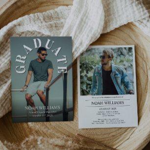 Invitation Cérémonie de remise des diplômes et fête, diplôme