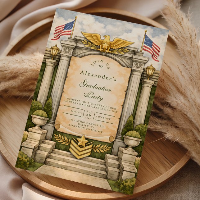 Invitation Cérémonie de remise des diplômes militaires formel (Créateur téléchargé)