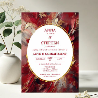 Invitation Cérémonie d'engagement d'élégance de la Bourgogne