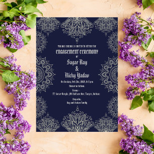 Invitation Cérémonie d'engagement hindou indien