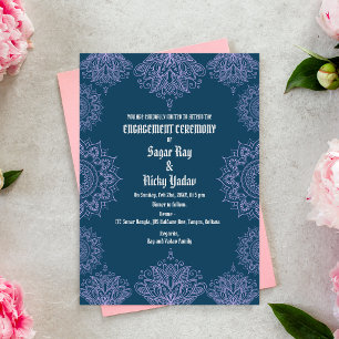 Invitation Cérémonie d'engagement hindoue indienne
