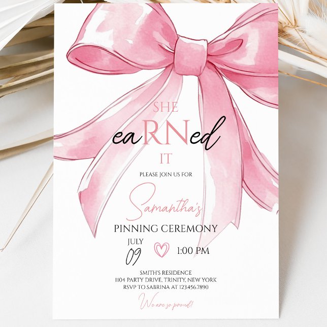 Invitation Cérémonie d'épinglage des infirmières (Créateur téléchargé)