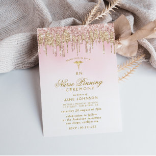 Invitation cérémonie d'épingle de l'infirmière en parties sci