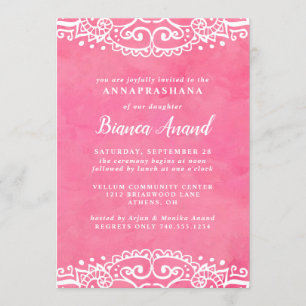 Invitation Cérémonie des Roses Annaprashana