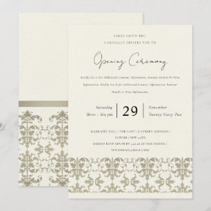 INVITATION CÉRÉMONIE D'OUVERTURE GRANDIOSE EN ARGENTERIE FORM