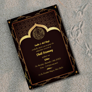 Invitation Cérémonie du Boy Dhoti indien Pancha Kattu Invit