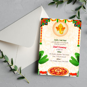 Invitation Cérémonie du Boy Dhoti indien Pancha Kattu Invit