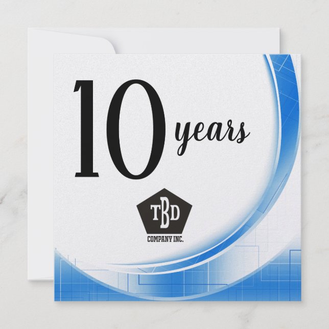 Invitation Cérémonie du prix de 10 ans d'anniversaire de la v (Devant)