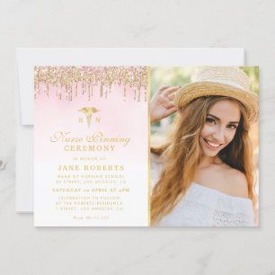 Invitation cérémonie élégante d'épinglage d'une infirmière de