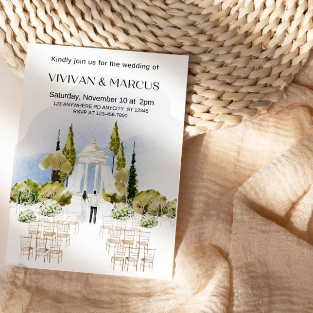 Invitation Cérémonie élégante des Mariages extérieurs - Inspi (Créateur téléchargé)