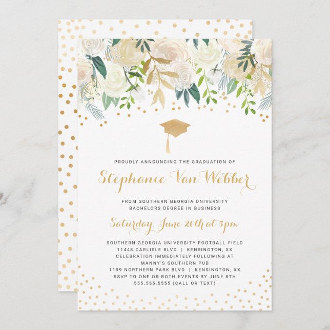 Invitation Cérémonie et partie de confettis (Devant / Derrière)