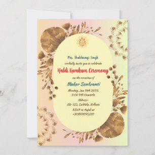 Invitation Cérémonie Haldi Kumkum