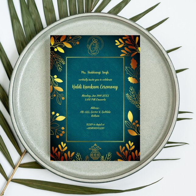 Invitation Cérémonie Haldi Kumkum (Créateur téléchargé)