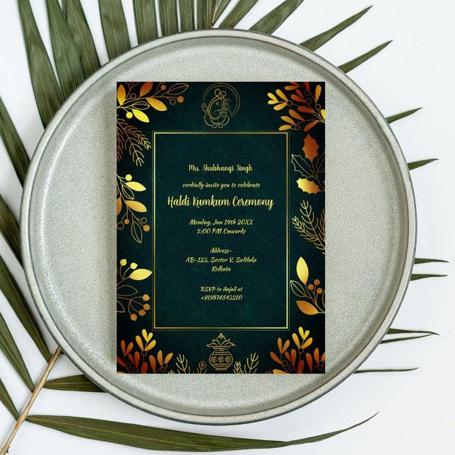 Invitation Cérémonie Haldi Kumkum (Créateur téléchargé)