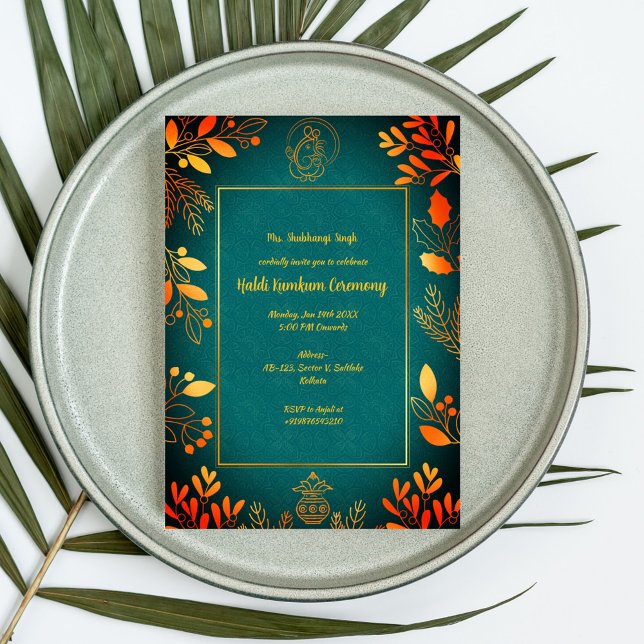 Invitation Cérémonie Haldi Kumkum (Créateur téléchargé)