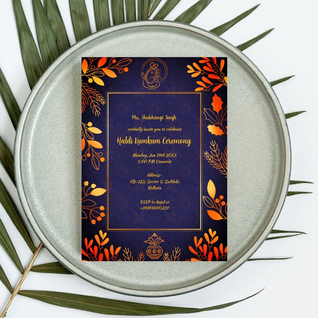 Invitation Cérémonie Haldi Kumkum (Créateur téléchargé)