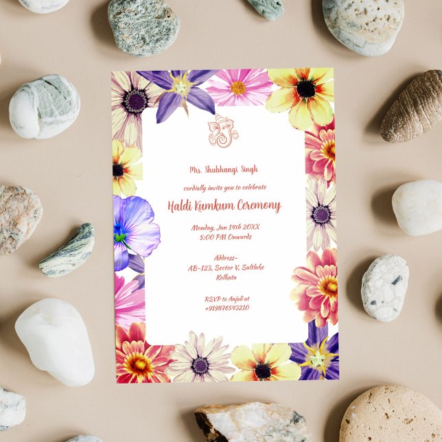 Invitation Cérémonie Haldi Kumkum (Créateur téléchargé)