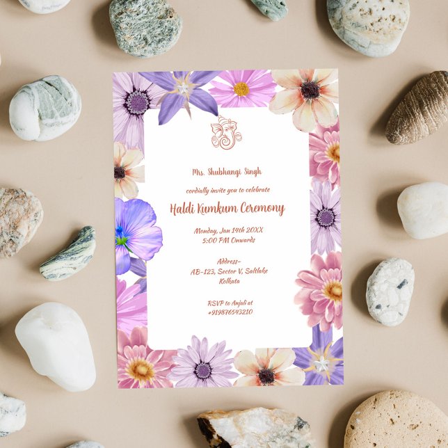 Invitation Cérémonie Haldi Kumkum (Créateur téléchargé)