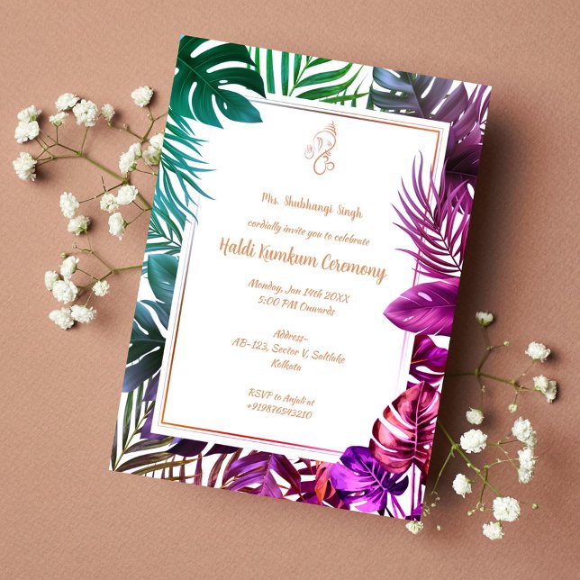Invitation Cérémonie Haldi Kumkum (Créateur téléchargé)