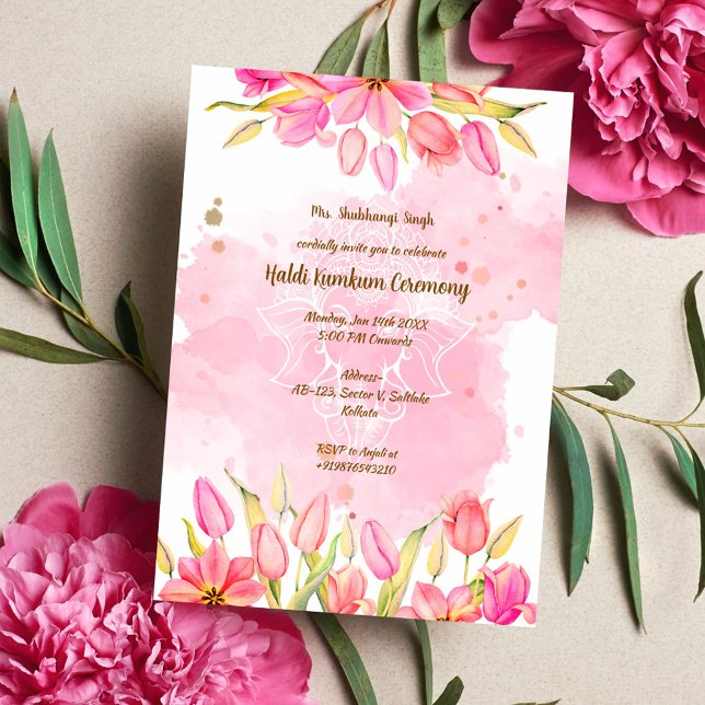 Invitation Cérémonie Haldi Kumkum (Créateur téléchargé)