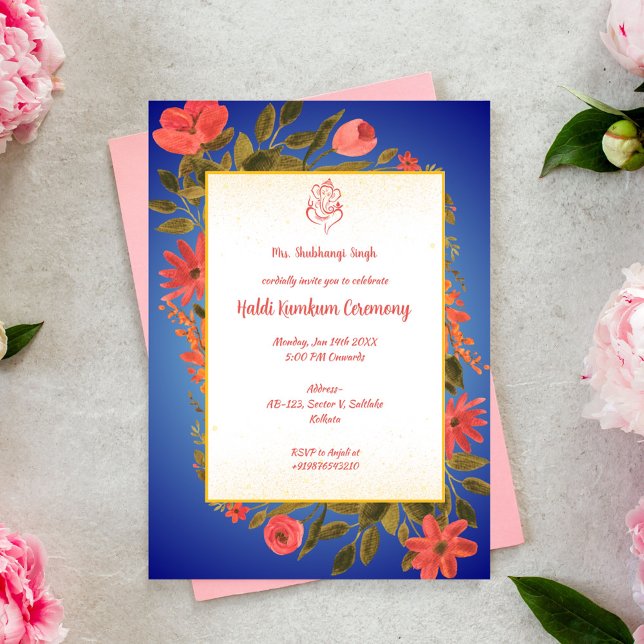 Invitation Cérémonie Haldi Kumkum (Créateur téléchargé)