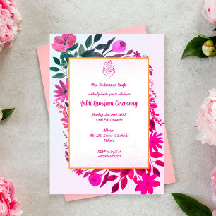 Invitation Cérémonie Haldi Kumkum