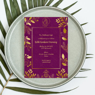 Invitation Cérémonie Haldi Kumkum